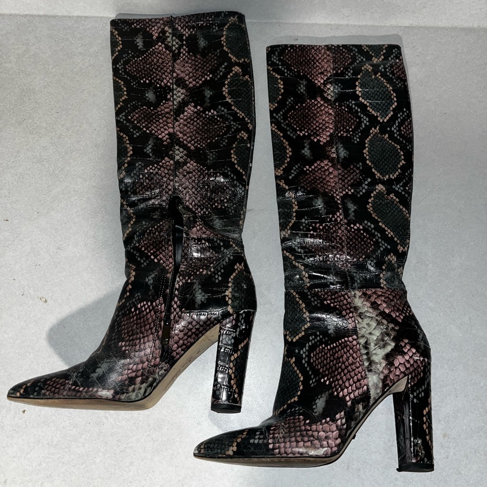 Sam Edelman Snakeskin Knee-High Boots